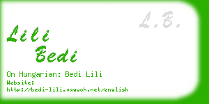 lili bedi business card